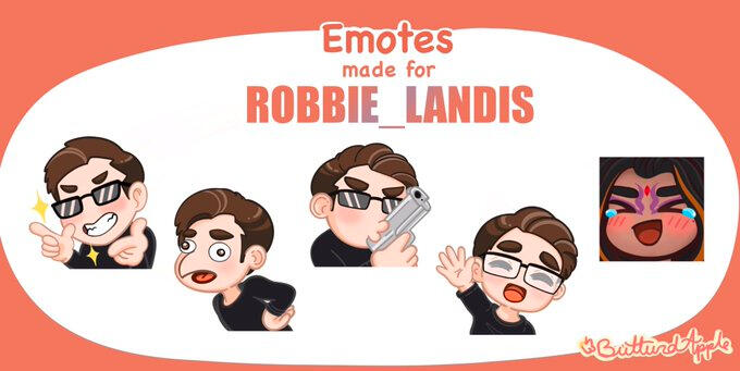 Emotes made for Robbie_Landis and my twitch